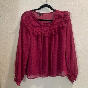 Zac & Rachel Women's Pink Long Sleeve Blouse Lusa…